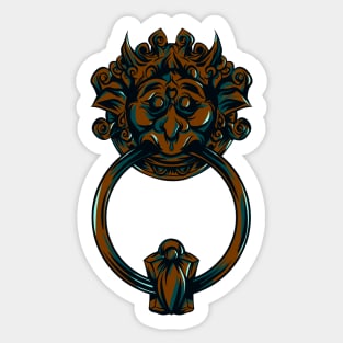 labyrinth door knocker Sticker